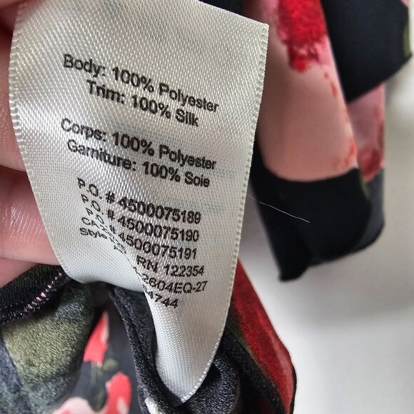 Wilfred Small Black Floral Top Cambria Crop Blouse Office Career Professional - Picture 3 of 4